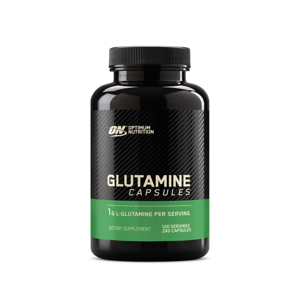 最佳营养 L-Glutamine 肌肉复苏 Capsules, 1000mg, 240 counters (Package May Vary)