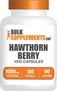 Bulk Assupports.com 霍桑·贝里·卡普勒斯 - 草药补充,霍桑·贝里提取1000mg - Gluten Free, 2 Capsules per Service, 180 Counter (Pack of 1).