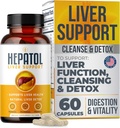 Liver Cleanse Detox - 配有Turmeric的Herbal Liver补充品;L-Cysteine Detox支持liver健康;健康文摘 - liver支持Detox Cleanse补充品 - 60 Ct (1)