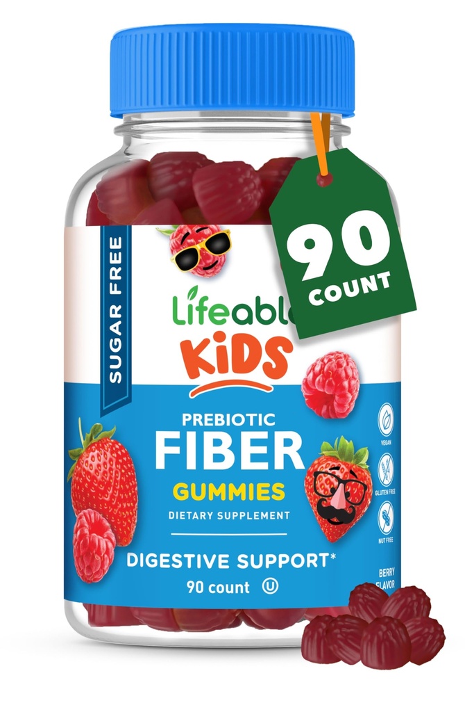 4g Fiber for Kids 4g Fiber 为孩子们提供美味蔬菜 – 为消化健康提供 – 为孩子们提供纤维 – 90 Probiotics Gumis