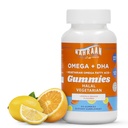 Halal Omega 3 成人与儿童 - Omega 3 蔬菜古米与柠檬和橙色Flavor - 成人与儿童古米 - 60个