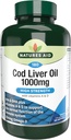 Natures Aid High Power Cod Liver Oil 1000mg 配有维生素A & D - 180卡普尔