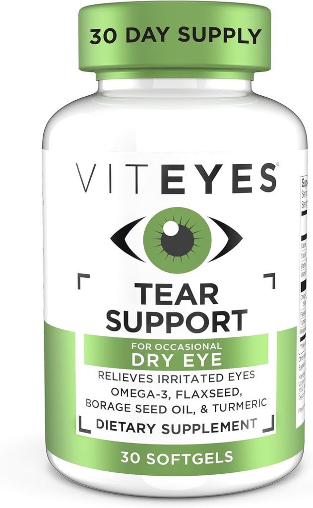 Viteyes 眼泪支持 眼泣混合剂 偶发干眼补充剂 无眼滴水 红外救生剂 眼维生素 眼痒过敏支持 Omega-3 鱼油 30软胶