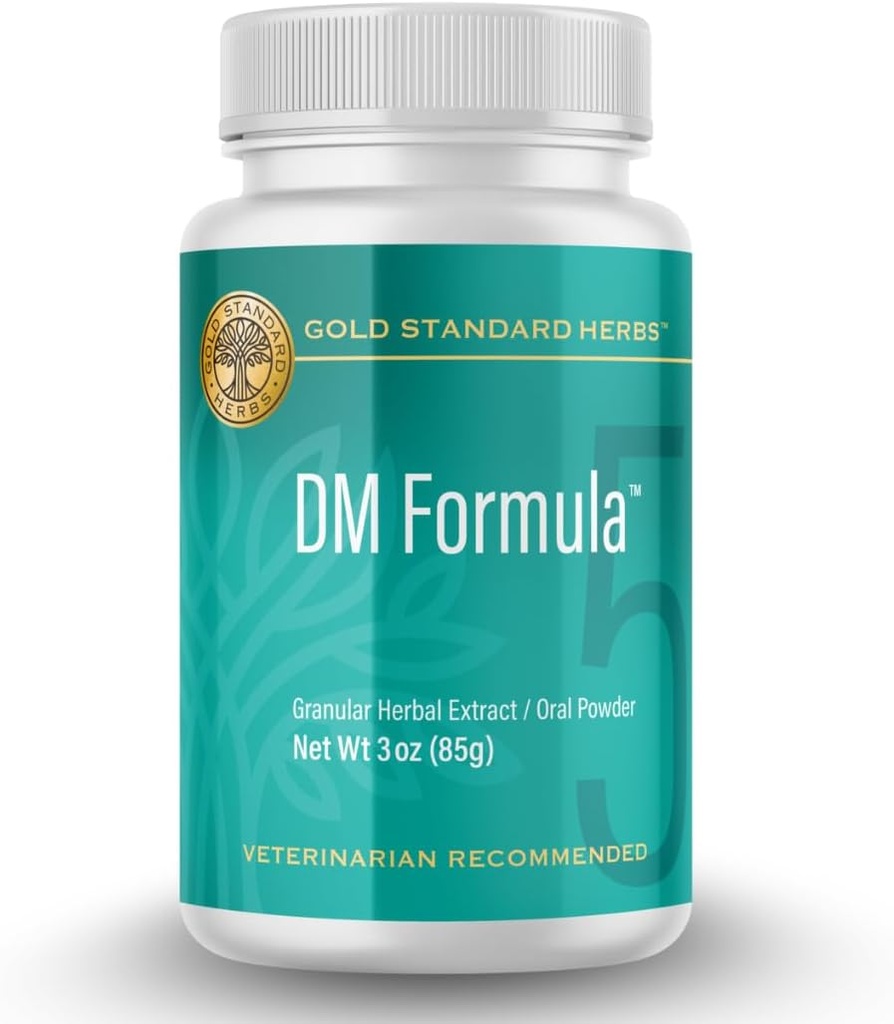 DM 公式变异性敏病治疗狗 由 Gold Standard Herbs, All Natural Granular Herbal 提取, 85克粉