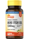 Sundance 迷你鱼油软胶 1340 mg → 60 Counter → 控制鱼 Burps → Premium 力量公式 与 Omega-3 → 天然柠檬 Flavor → Non-GMO 和 Gluten 免费补充