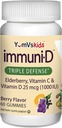 (原始内容存档于2017-09-22). ImmuniD 长老莓杯给孩子 由YumVs | Immune支持,维生素C & Vitamin D |完整 mm Immune系统支持 | Natural Berry Flavor Chewables-60 Count | Vitamin C and D for Kids