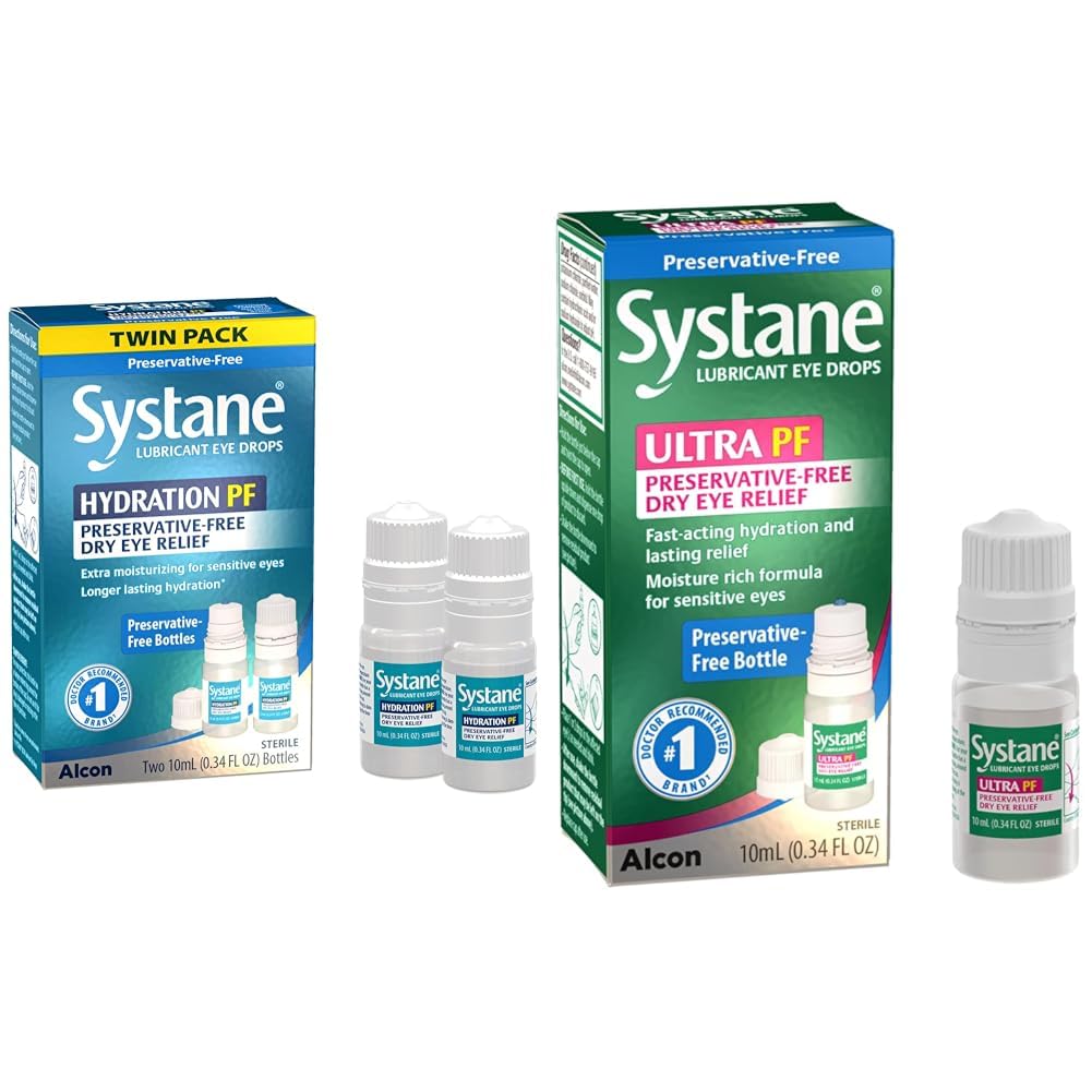Systane 水分 多糖和超PF 防腐-无眼滴双包 (2x10ml) & 10ml Bundle