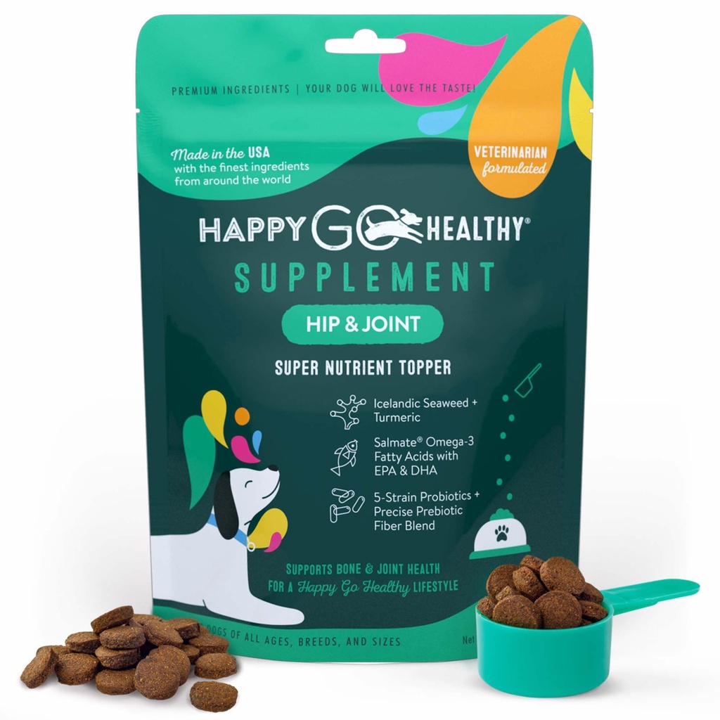 Hip & Joint Supplements for Dogs QQ 帮助联合健康与移动支持 康复和老年狗 QQ 天然成份,美味的 Kipble 狗食品 Topper 21 Counter Pack