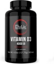 Dulàc - 维生素D3 4000 IU补充剂,促进钙和磷吸收,支持骨骼,牙齿,肌肉和免疫系统,365片,意大利制造