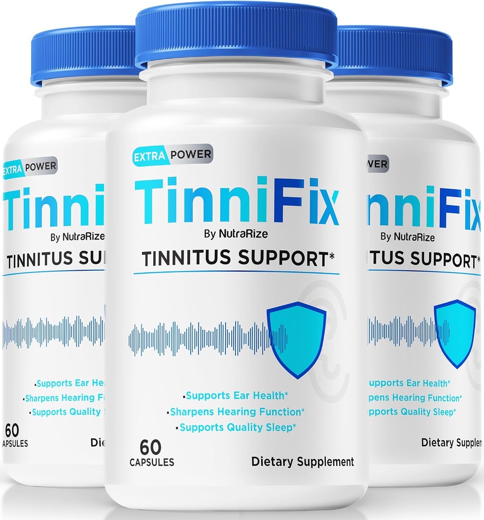 (3 Pack) Tinnifix Capsules - 高级听力支持公式, 维持健康听力的Tinnifix Pills, 全天然的Tinnifix for Complete Ear Health, 官方Tinni Fix Review (180 Capsules)