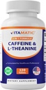 维他命L-Theanine 200mg 配以咖啡因100mg – 120 植物药片 诺诺特罗奇 聚焦能量和精神清晰度补充