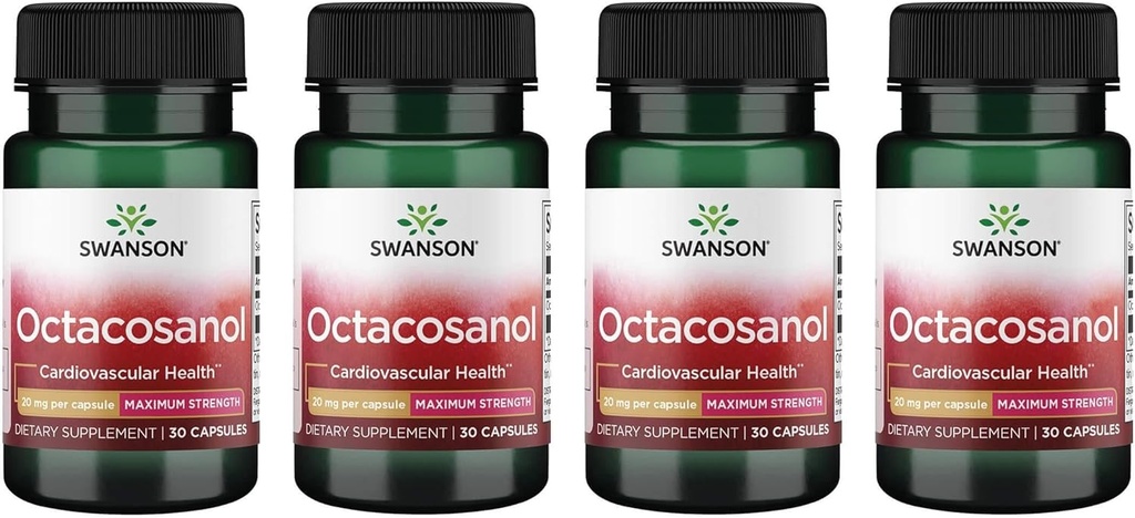 Swanson 最大 Strength Octacosanol 20 毫克 30 卡普尔(4包)