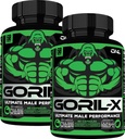 男子睾丸酮助推剂补充剂 - Goril X Workout 雄性增强药丸 1000mg - 增加尺寸,强度和能量 - 配有Horny Goat Weed, Tongkat Ali & Tribulus Terrestris - 60 Capsules (2pk)
