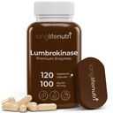 LongLifeNutri Lumbrokinase 100mg – 最大活动量 2,000,000单位 人均服务,120个蔬菜卡普尔,2-月供应,循环健康天然酶补充,实验室测试,美国制造