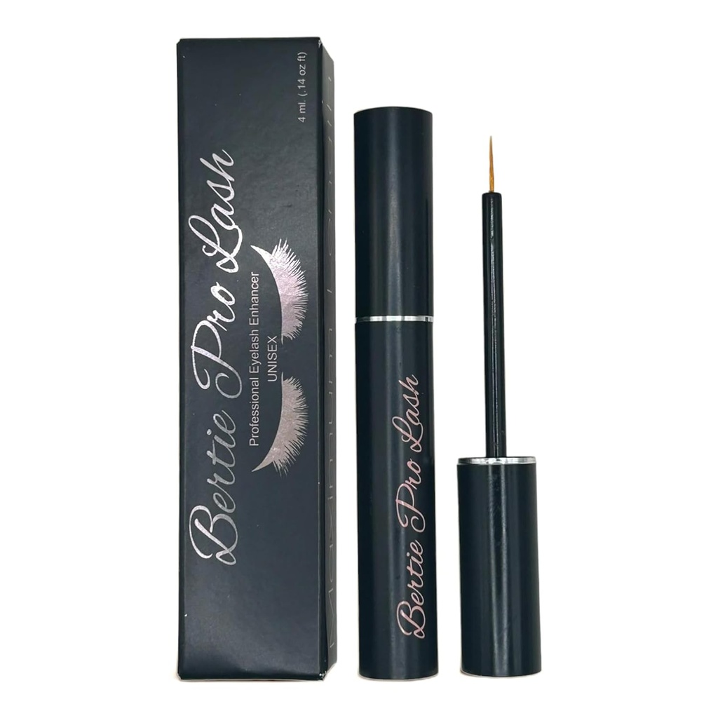 Bertie Pro Lash 增强眉毛和眉毛生长血清(4ml) Premium Make Up Vegan & Cruty-Free 处理天然乳脂,扩展和眉毛.