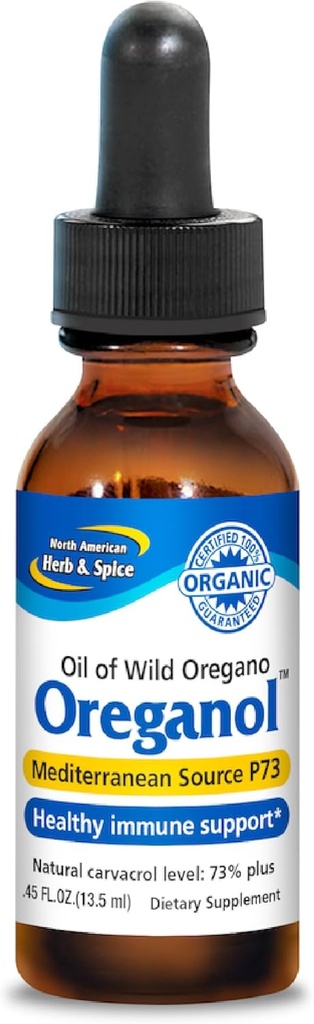 北美洲HERB & SPICE OREGANOL - 0.45 f. oz. - 未加工,野生,有机OREGNO 石油 - 地中海来源 P73 - 非GMO - 194 服务
