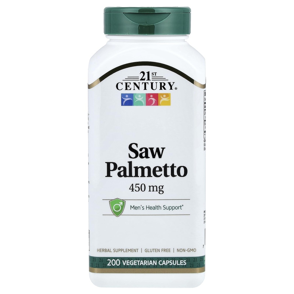 21世纪Saw Palmetto,450毫克,200枚蔬菜卡普尔