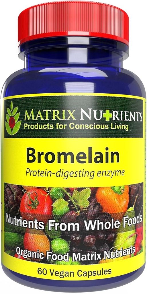 BROMELAIN - 极具潜力,100%有机,蛋白质扩散酶!改进文摘 - Vegan Capsules (60ct)