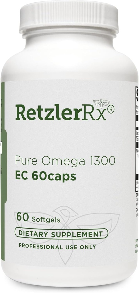 HormoneSynergy Omega 1300 EC 鱼油软胶 - 高架Omega 3 增强吸收-IFOS 验证,内置合肥,600mg EPA, 260mg DHA - 60 Counter
