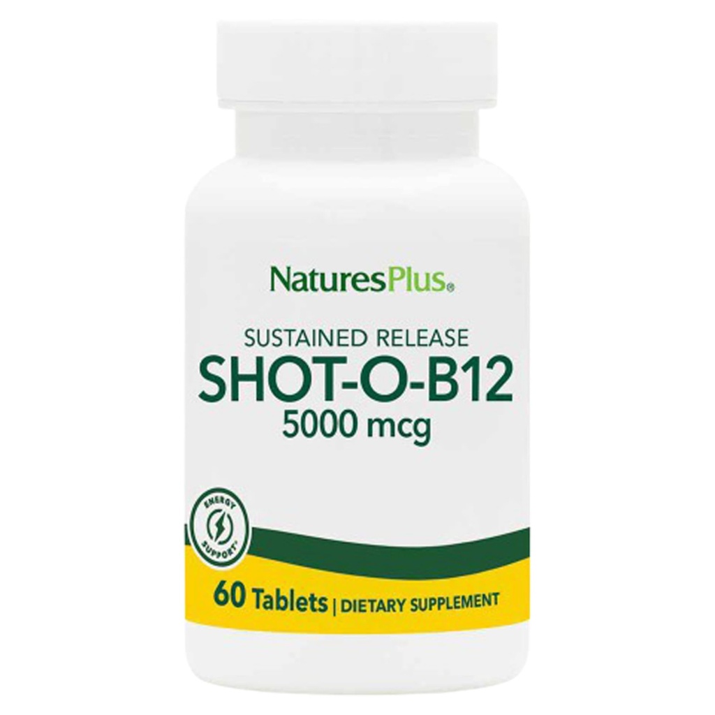 NaturesPlus Shoot-O-B12 5000 mcg - 30 持久释放片,包2 - 支持能源生产与混合 - 蔬菜,Gluten免费 - 60 总服务量