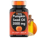 tnvitamins 南瓜种子油 - 每人2000毫克 活性胶 120软胶 |南瓜种子油提取补充剂 毛发生长和Bladder控制 * | 非GMO