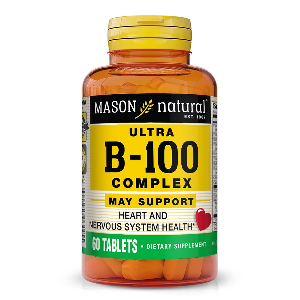 MASON NATURAL 超B 100 综合体,100,日常供应,用于正常免疫支持和能源代谢