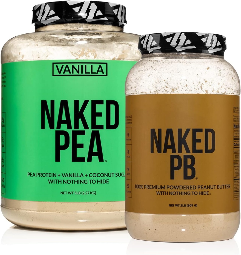 NAKED 奶制品自由蛋白盒:5LB 香草皮和2LB PB