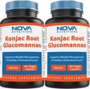 新营养物 2 Pack Konjac Root Glucomannan Capsules 2000 mg/Serving Vegie Caps 180 Counters (共计360 Capsules)
