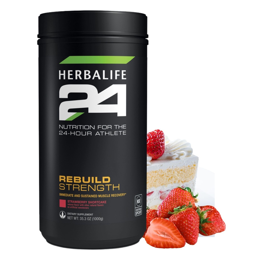 HERBALIFE24 重建力量:草莓短饼(1000 G),24Hour Athlete的营养,重建Lean Muscle,支持Immune功能,自然火焰,没有人工甜酒