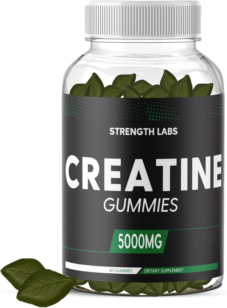 男子和女子的无糖奶油5g-可食用奶油单水合物Gummys 与L-Theanine & Vitamin B12 5000mg 体积建设者强健肌肉-工作前增长