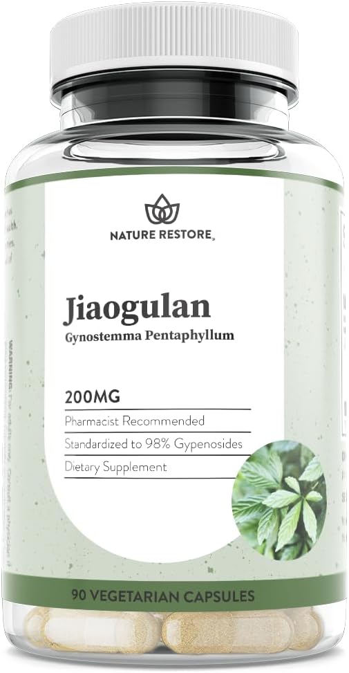 Jiaogulan 摘录补编,我们的Gynostemma Pentaphyllum 标准化为 98% Gypenosides, 自然 AMPK 激活器, 非 GMO, Gluten Free, 90 Gynostemma Capsules, Vegan
