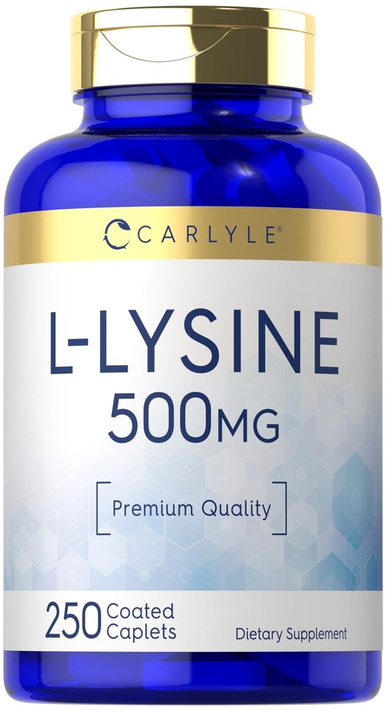 Carlyle L-Lysine 500 mg → 250 Caplet Capsules → 氨基酸补充 → 蔬菜,非GMO和Gluten Free