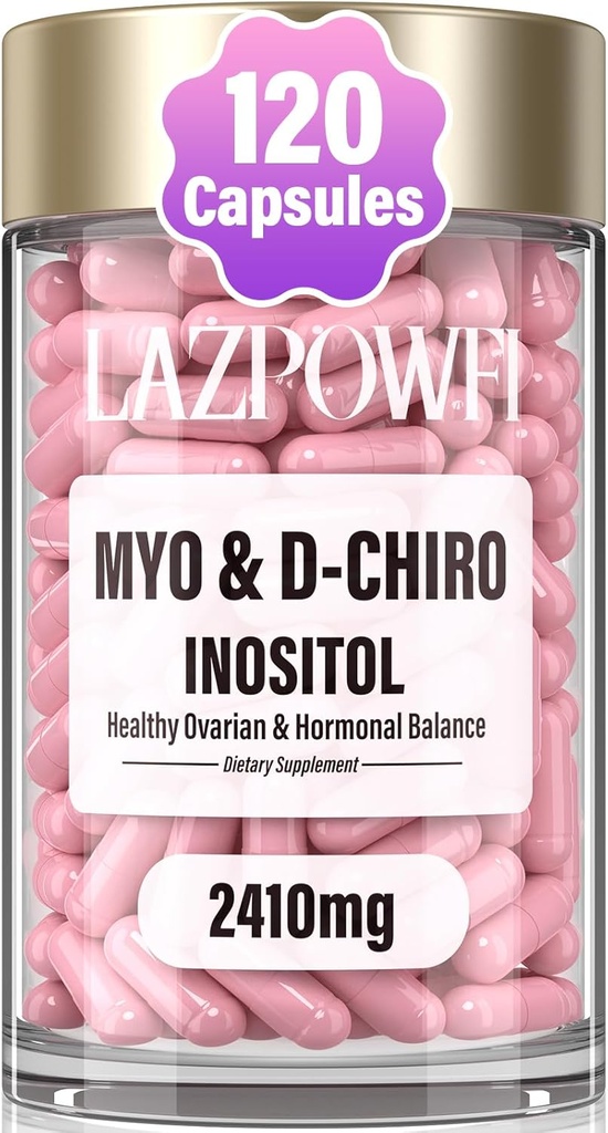 伊诺西托尔补充剂 -- -- Myo-Inositol和D-Chiro Inositol Plus Folate和维生素D -- -- 健康荷尔蒙平衡和健康卵巢支持妇女理想 40:1比例-009