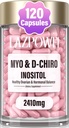伊诺西托尔补充剂 -- -- Myo-Inositol和D-Chiro Inositol Plus Folate和维生素D -- -- 健康荷尔蒙平衡和健康卵巢支持妇女理想 40:1比例-009