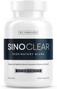 SinoClear Lung Detox & Sinus 减压补充剂(60 Caps): 清洁和天然鼻脱脂剂,Sinus Relief, & Lung Cleanse Blend - NAC, Androphis, & Thyme Leaf - GMO-Free & Made in USA (英语).