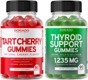 Tart Cherry (90 Gummys) 对成年人的Uric酸级支持 - 用Celery种子和甲状腺素支持的强效抗氧化剂 (90 Gummys) Ashwaganda & Bladderwrack Support Support - Vegan & Made in USA