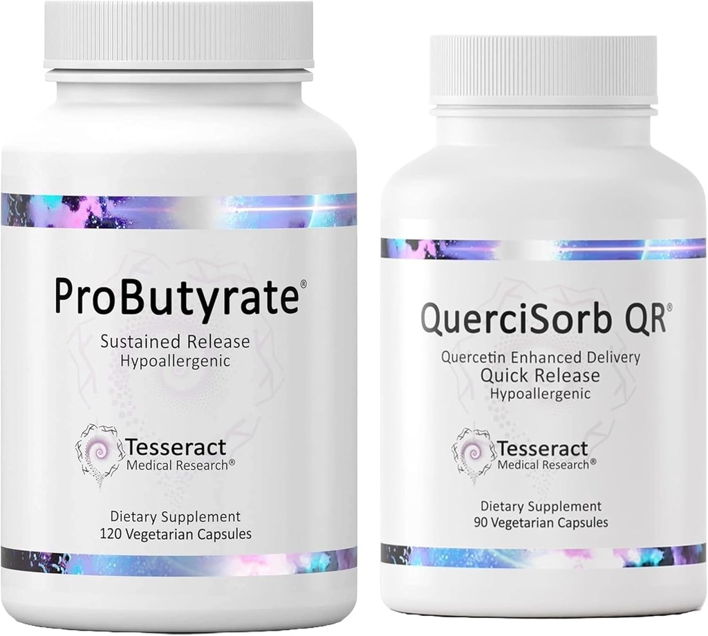 魔方Gut & Immune支持包 – Probutyrate 600mg & QuerciSorb Quercetin 400mg, 120 + 90 Capsules, 假阳性,肠胃和免疫健康