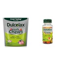 Dulcolax 软果汁 盐盐混合莓(60cmt) 甘油便秘救济,氢氧化镁1200mg & Chewy 水果贝类,盐盐盐,各种水果(30cmt) Cramp-free 便秘救济