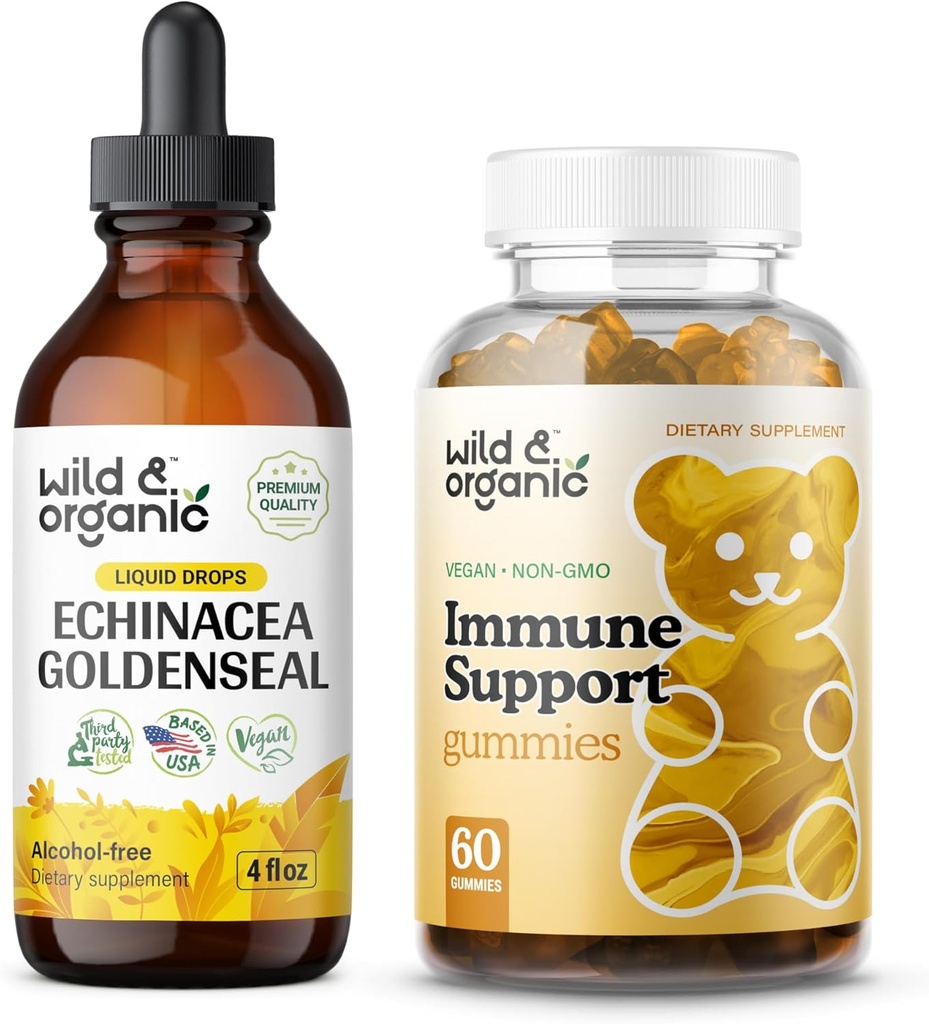 野性与有机 Echinacea 金色天线 4 fl z 和 免疫支持