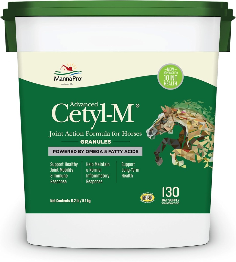 Manna Pro Cetyl-M 马匹联合增产 - 由Omega 5 Fatty Acids提供动力 - 11.2 lb