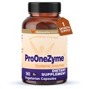 健康(Wealness One ProOneZyme) 消化酶补充剂 - 系统蛋白酶用于消化,Gut Health, Gas Relief & Bloating - 包含Bromelain, Nattokinase, Protease & More - 90 Capsules