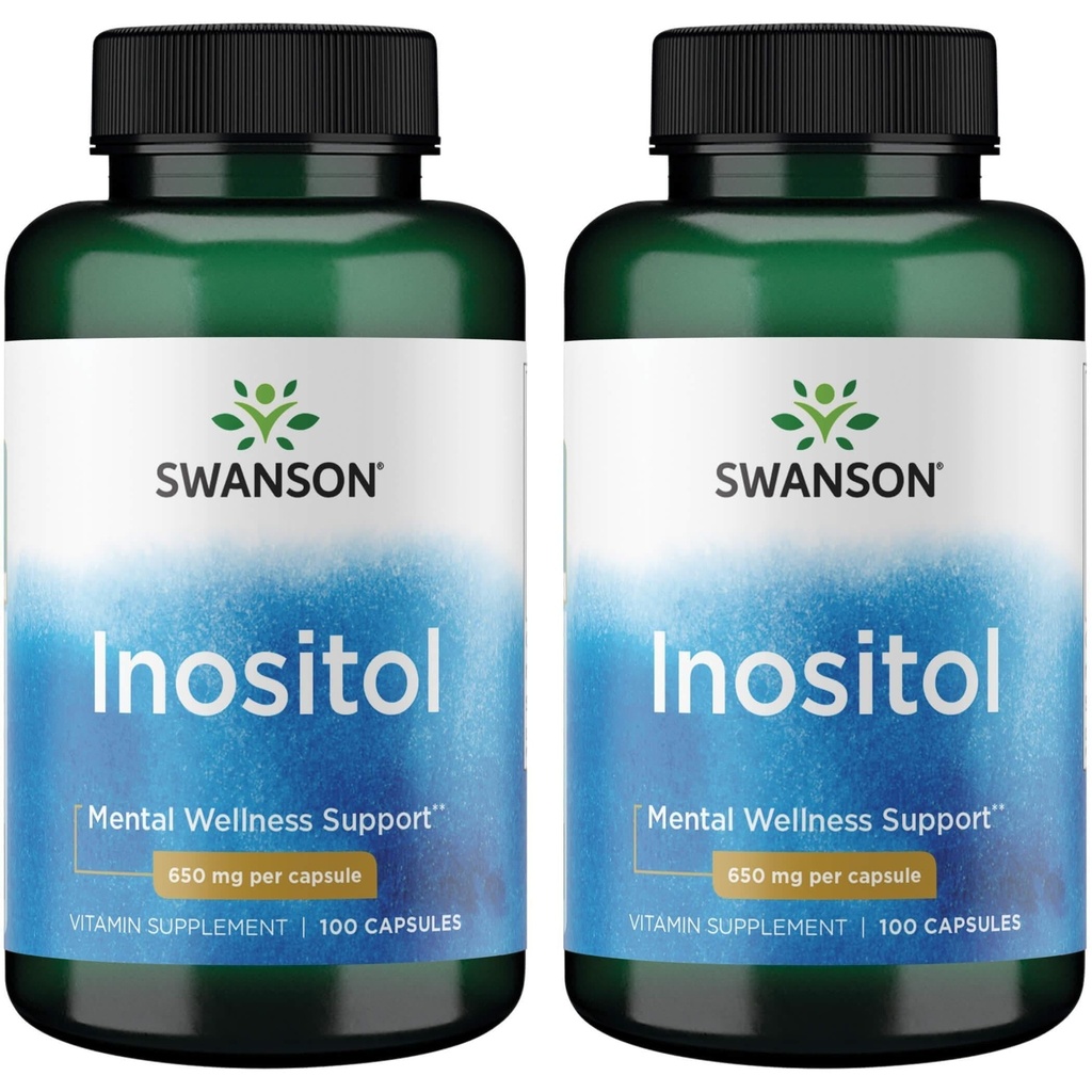 Swanson Inositol 650毫克 100卡普尔(2包)