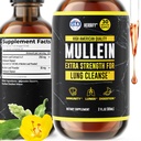 HERBIFY Mullein 呼吸卫生图解 2 oz 丁香,Mullein叶和花梗