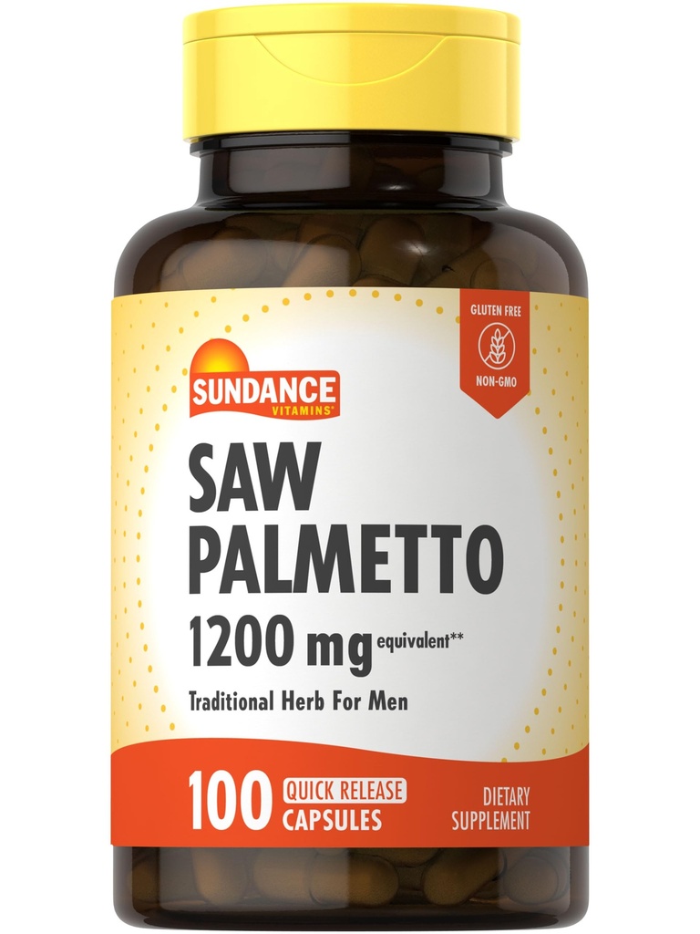 Sundance Saw Palmetto for Men QQ 100 快速发布 Capsules QN-GMO & Gluten 免费补充