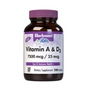 Bluebonnet 营养维生素A和D3 深海、冷水、鱼油的25,000 IU/1,000 IU - 用于眼部健康与免疫功能* - Gluten Free - 乳品自由 - 分子蒸馏 - 100 Softgel/Serviges