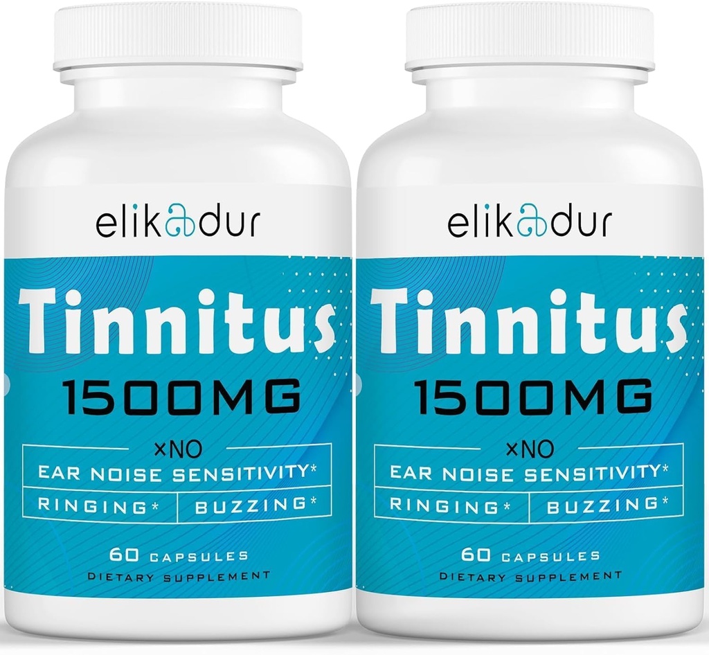 1500 MG Tinnitus for Ringing Ears, Tinnitus Supplement for Ear ringing, properateary Herbal Blend, Ear Tinnitus for Mext Men, (60 Caps, 2-Pack) 配音: 爱丽丝 配音: 爱丽丝 配音: