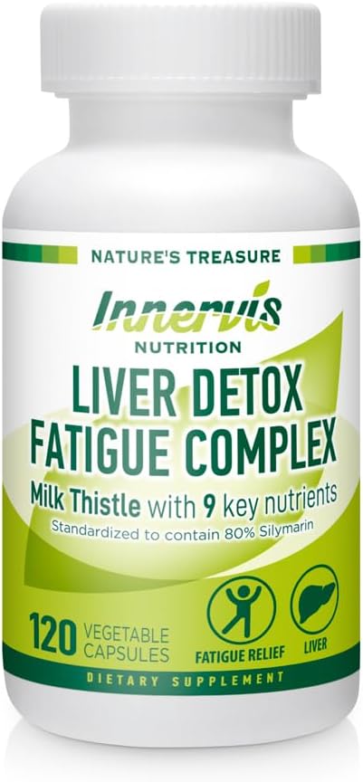 Liver Detox & Energy Support – Milk Thatle + 9 关键成份,代谢与肝脏健康,120 Veg Capsules → 内维营养