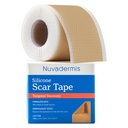 NUVADERMIS SLICONE SARKE SARKE SARS - 120"×1.5" 卷 - 医用级 SARKE TALE for 皱纹,外科 SARS, KELOID SARS, 和超营养性 SARS - 可重复使用的 SARS Sheets 卷 - 1 Pack