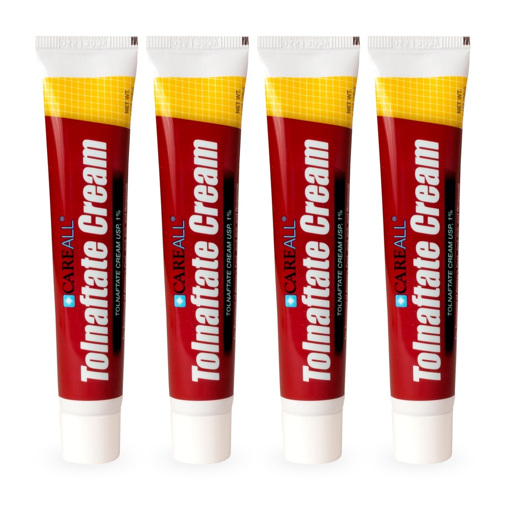 Care All Tolnaftate Cream USP 1%, 1.0 oz. Tube( 4 Pack), 有效的抗虫治疗和运动员脚的减痒, Jock 痒, Ringdrom, 比起铅斑