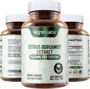 Vegan Labs Citrus Bergamot 提取 1500MG - 180 Vegan Capsules - 25:1 Citrus Bergamia 提取 - 支持整体健康和抗氧化剂保护 - Gluten Free, N-GMO